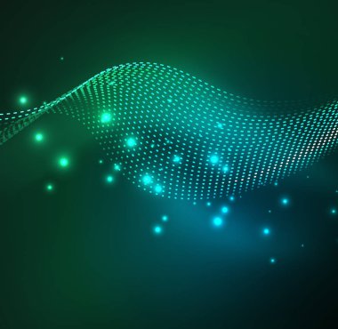 Vektör dalga parçacıklar arka plan