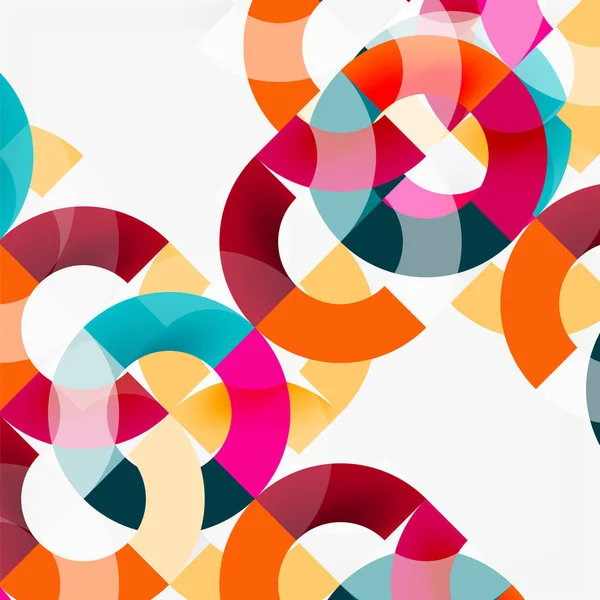 Modern geometrik desen tasarım gri arka plan üzerinde renkli halkalar