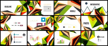 Modern üçgen sunu şablonu