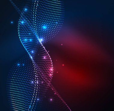 Vektör dalga parçacıklar arka plan