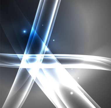 Enerji hatları, karanlıkta parlayan dalgalar vektör arka plan