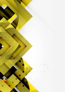 Işık Geometrik nesneyi kareler 3B alanı, arka plan