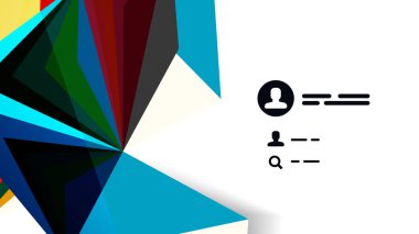 Modern üçgen sunu şablonu