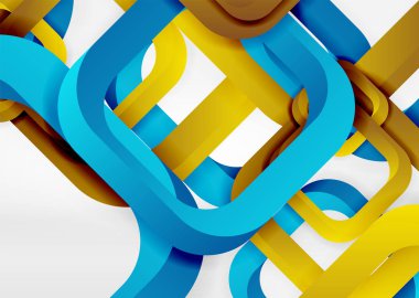 Işık geometrik şekiller kareler gri 3d uzay