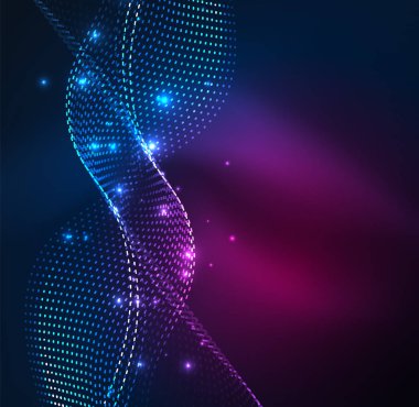 Vektör dalga parçacıklar arka plan