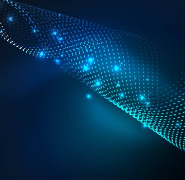 Vektör dalga parçacıklar arka plan