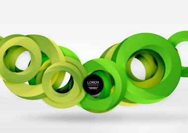 Modern 3d yüzük vektör arka plan