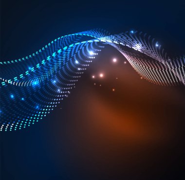 Vektör dalga parçacıklar arka plan