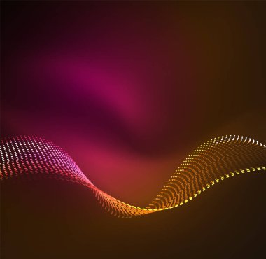 Vektör dalga parçacıklar arka plan