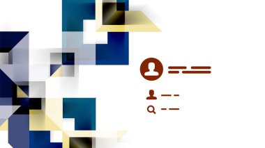 İş tanıtımı geometrik şablonu