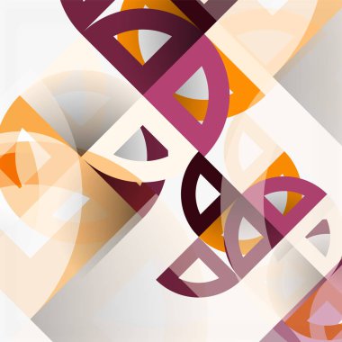 Kağıt daire kesim, mozaik mix geometrik desen tasarım