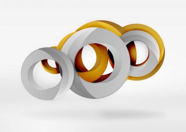 Modern 3d yüzük vektör arka plan