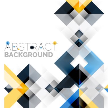 Beyaz Modern kare geometrik desen tasarım