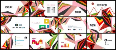 Modern üçgen sunu şablonu