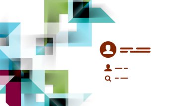 İş tanıtımı geometrik şablonu