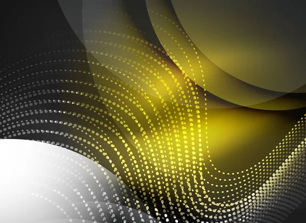 Parçacıklar koyu renk arka plan üzerinde oluşturulan parlayan dalga