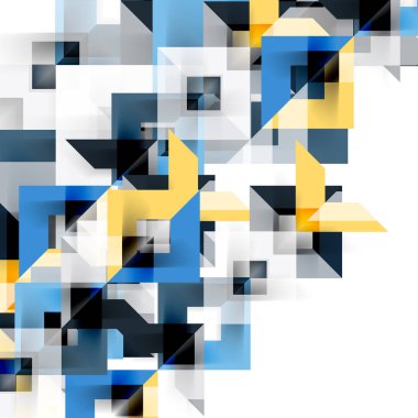 Beyaz Modern kare geometrik desen tasarım