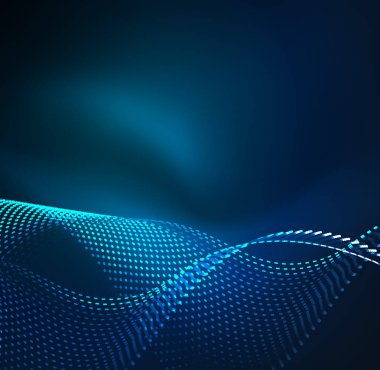 Vektör dalga parçacıklar arka plan