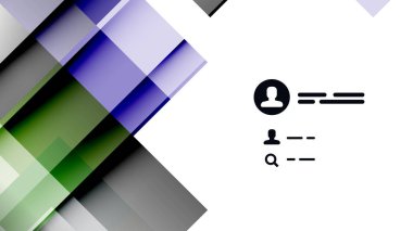 İş tanıtımı geometrik şablonu