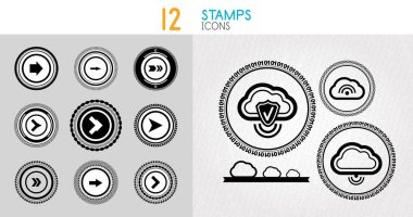 Siyah ve beyaz pullar - topluluğu kalite ve simgeler