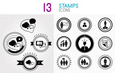 Siyah ve beyaz pullar - topluluğu kalite ve simgeler