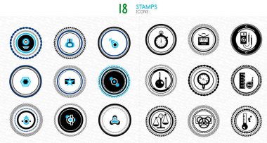 Siyah ve beyaz pullar - topluluğu kalite ve simgeler