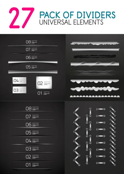 Mega collection de bannières et diviseurs en papier — Image vectorielle