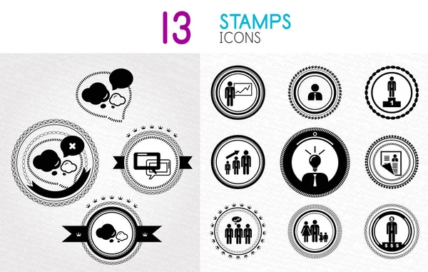 Siyah ve beyaz pullar - topluluğu kalite ve simgeler