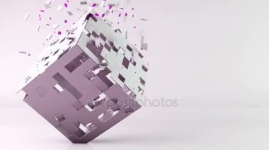 3D küp çokgen dönüştürme, geometrik arka plan