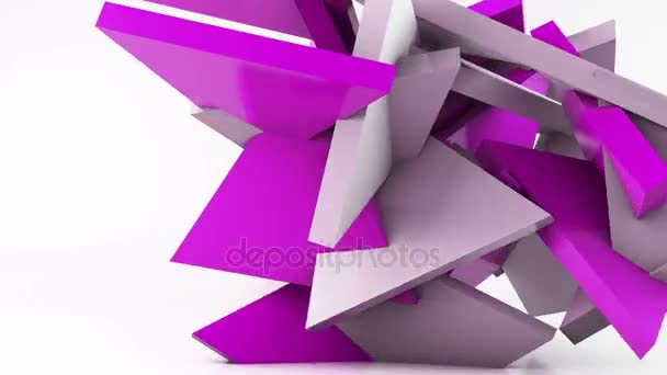Фон движения треугольника геометрической формы — стоковое видео