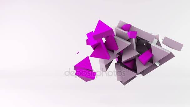 Forma geometrica triangolo movimento sfondo — Video Stock