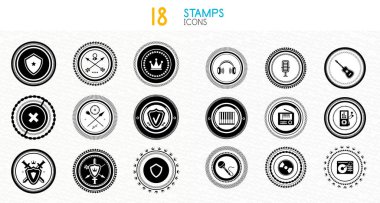 Siyah ve beyaz pullar - topluluğu kalite ve simgeler