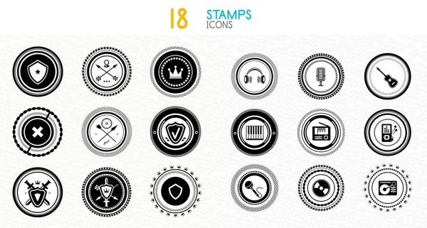 Siyah ve beyaz pullar - topluluğu kalite ve simgeler