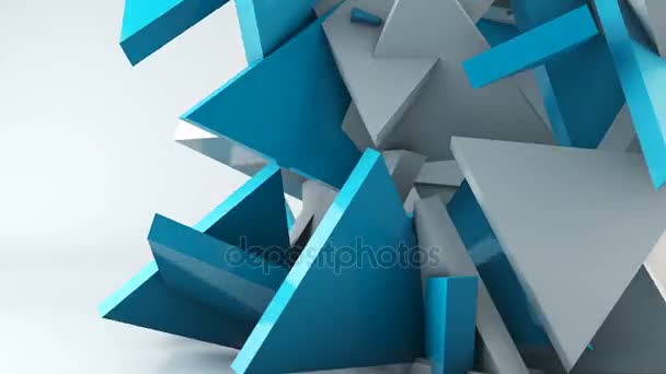 Geometric shape triangle motion background — Stock Video