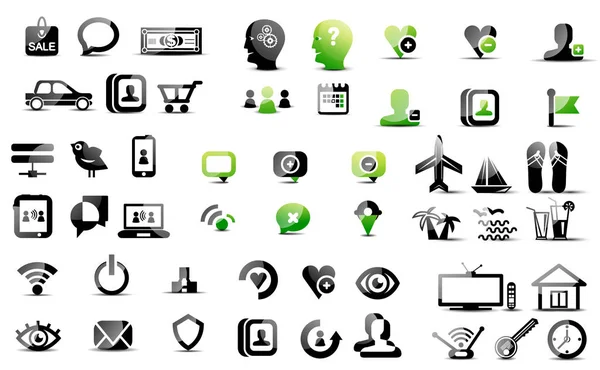 Mega collection of pictograms — Stock Vector