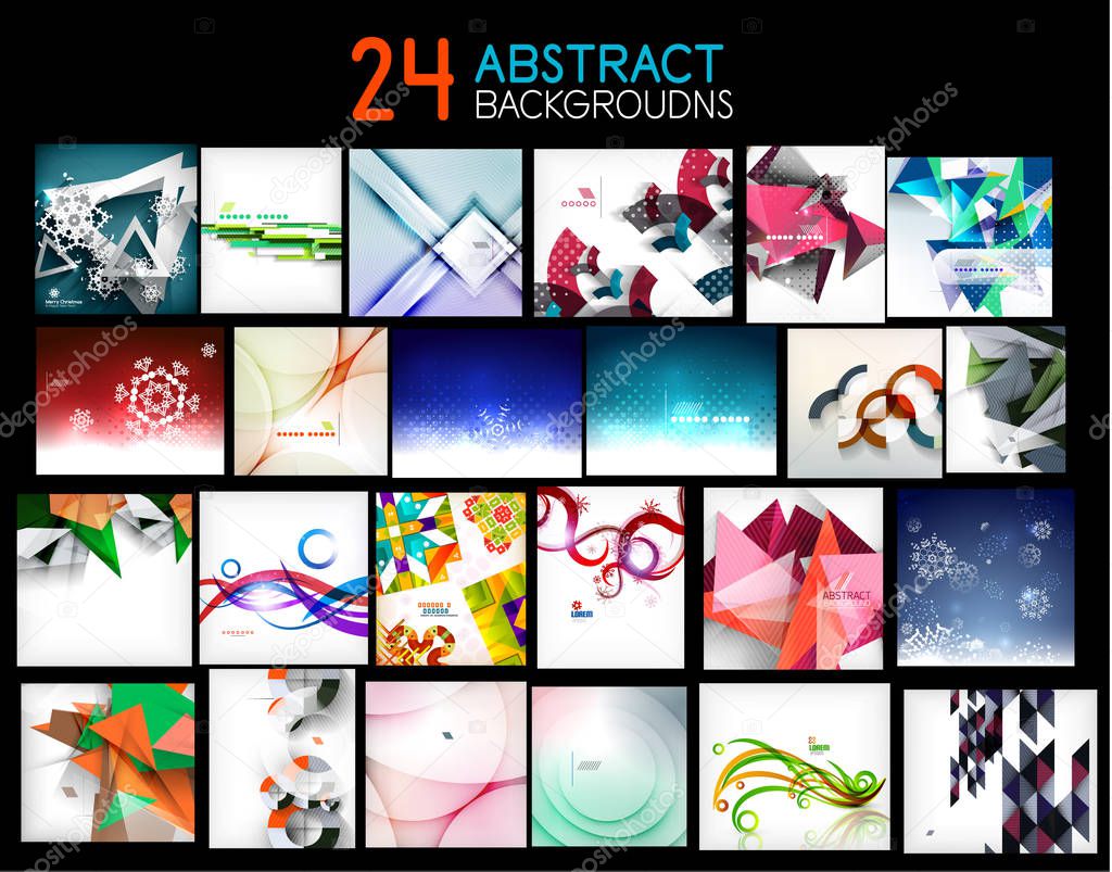 Mega collection of geometric abstract backgrounds