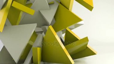 Geometrik şekil üçgen hareketli arka plan