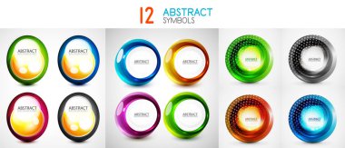 Kabarcıklar ve küre semboller koleksiyonu