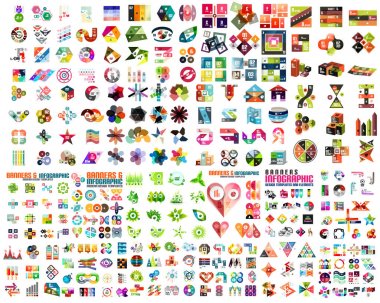 Geometrik afiş, tanıtım tasarım öğeleri kümesi