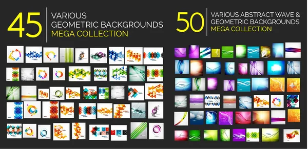 Geometrik soyut posterler kümesi