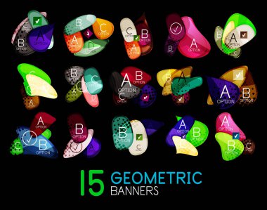 Renkli jöle şekiller metin ile örtüşen topluluğu