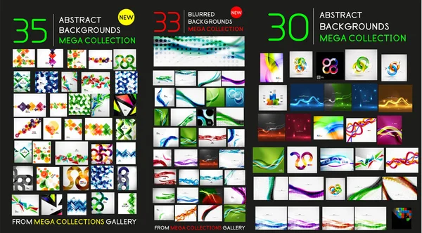 Riesige Mega-Sammlung abstrakter Hintergründe — Stockvektor