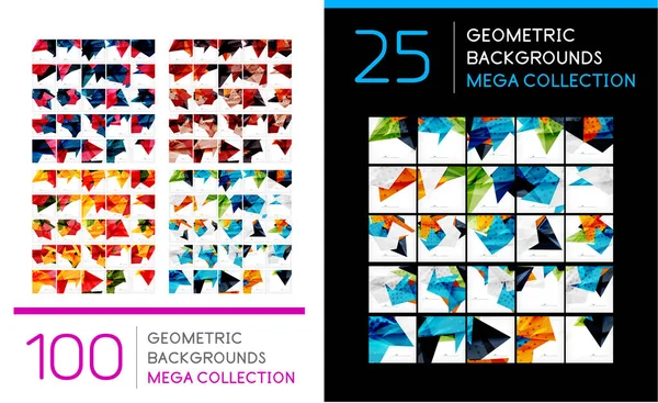 Ensemble de décors abstraits géométriques — Image vectorielle
