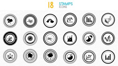 Siyah ve beyaz pullar - topluluğu kalite ve simgeler