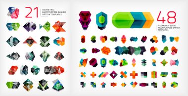 Kağıt geometrik afiş Şablonlar