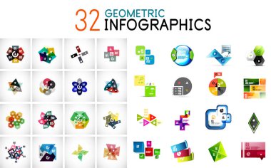 Vektör renkli geometrik bilgi afiş