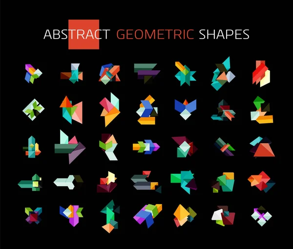 Mega collectie van geometrische sjablonen — Stockvector