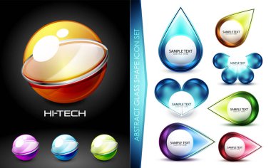 Yüksek teknoloji fütüristik techno küre simgeler ve logoları ile haber