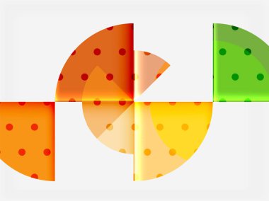 Siyah arka plan üzerine daire öğeleri