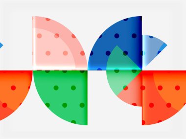 Siyah arka plan üzerine daire öğeleri